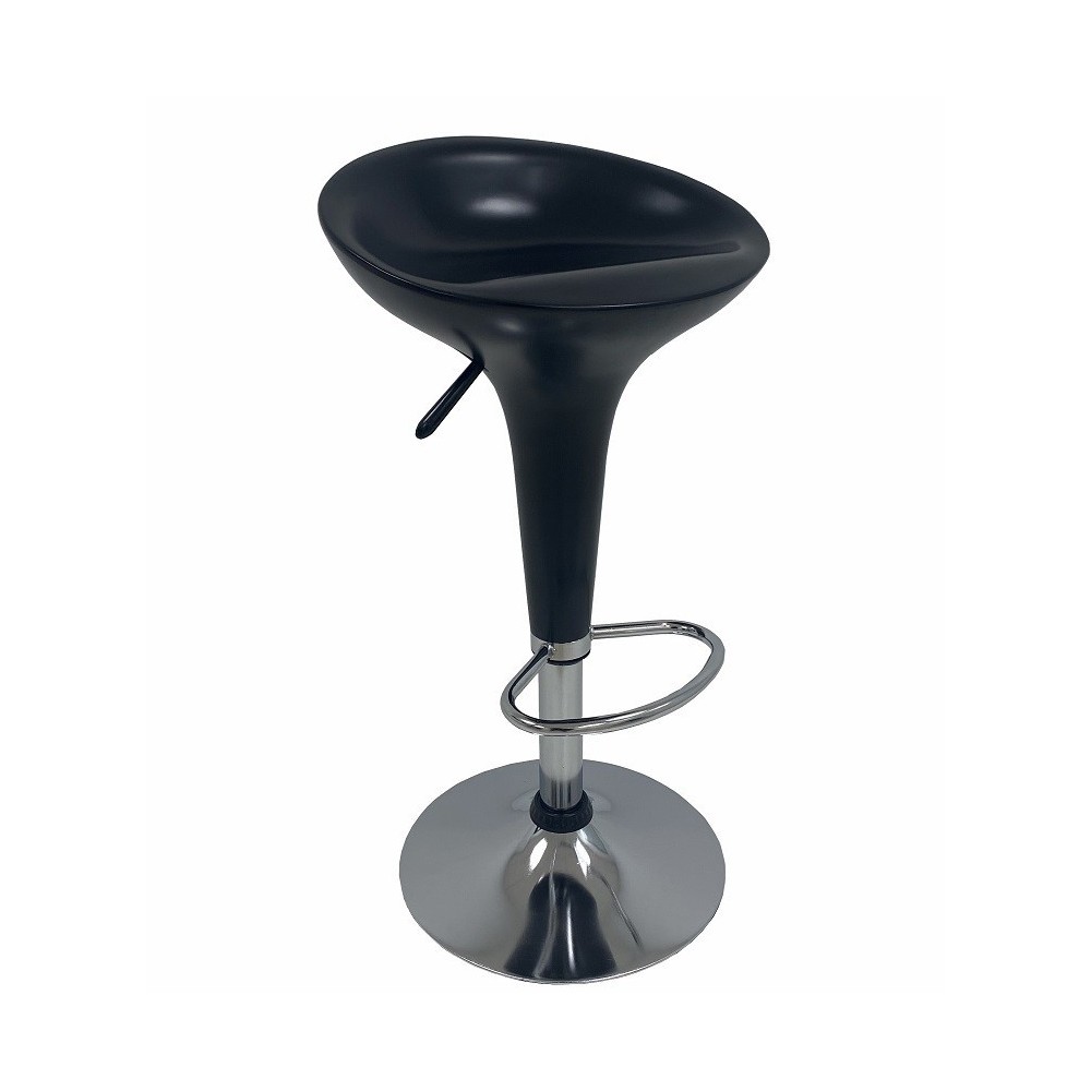 Taburete AUSTIN ( M ), cromado, abs negro mate
