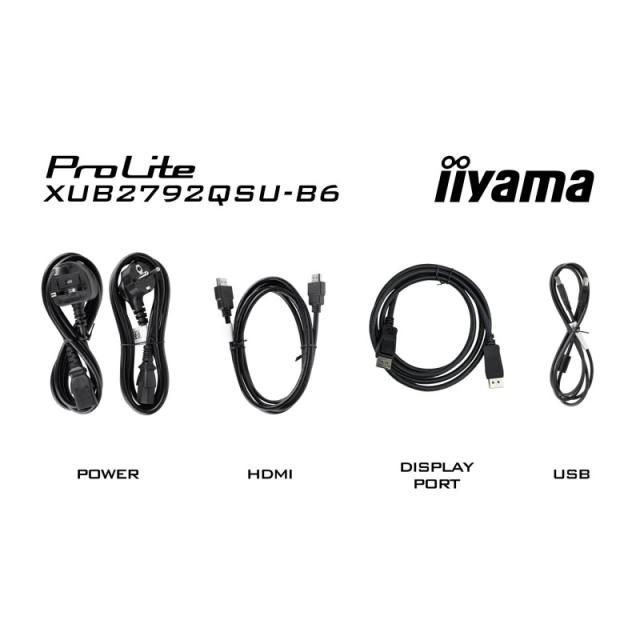 iiyama - ProLite XUB2792QSU-B6 pantalla para PC 68,6 cm (27") 2560 x 1440 Pixeles Quad HD LED Negro