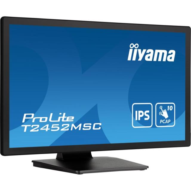 iiyama - ProLite T2452MSC-B1 pantalla para PC 60,5 cm (23.8") 1920 x 1080 Pixeles Full HD LCD Pantalla táctil Multi-usuario Negr