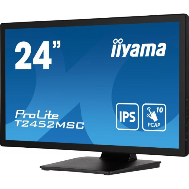 iiyama - ProLite T2452MSC-B1 pantalla para PC 60,5 cm (23.8") 1920 x 1080 Pixeles Full HD LCD Pantalla táctil Multi-usuario Negr