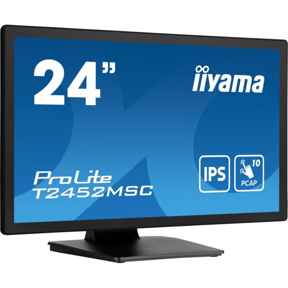 iiyama - ProLite T2452MSC-B1 pantalla para PC 60,5 cm (23.8") 1920 x 1080 Pixeles Full HD LCD Pantalla táctil Multi-usuario Negr