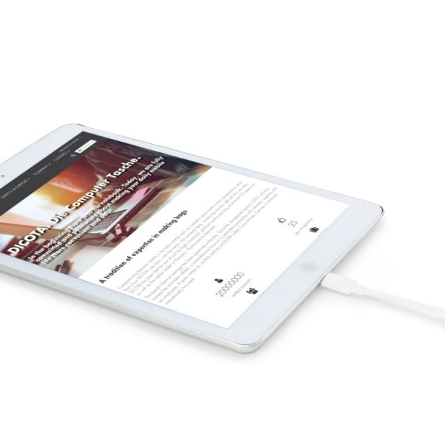 DICOTA - D31984 cargador de dispositivo móvil Tableta Blanco Corriente alterna Carga rápida Interior