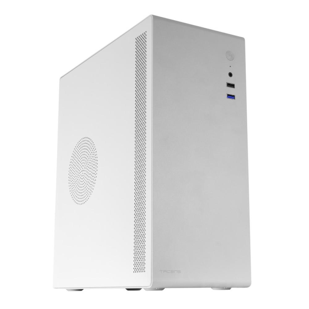 Tacens - ORUMX, Caja Minitorre Slim, Micro-ATX Ultra Compacta, Estructura de Acero, Ventilador 80mm, Blanco