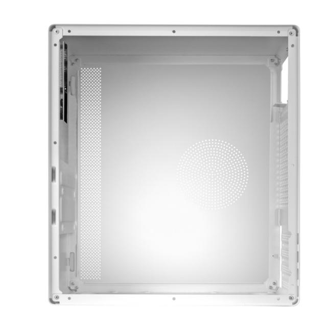 Tacens - ORUMX, Caja Minitorre Slim, Micro-ATX Ultra Compacta, Estructura de Acero, Ventilador 80mm, Blanco