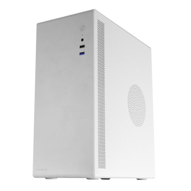 Tacens - ORUMX, Caja Minitorre Slim, Micro-ATX Ultra Compacta, Estructura de Acero, Ventilador 80mm, Blanco