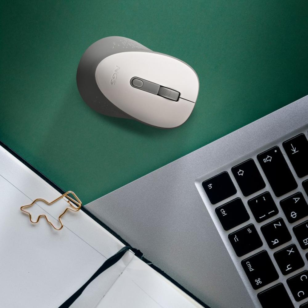 NGS - DEW ratón Oficina Ambidextro RF inalámbrico Óptico 1600 DPI