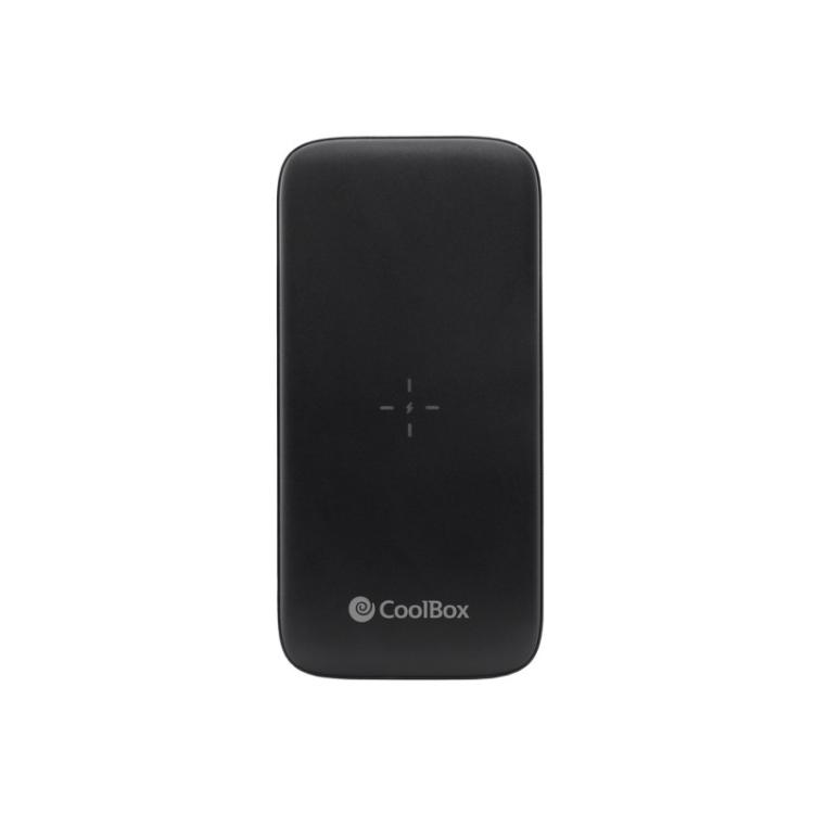 CoolBox - POWERBANK QI INALAMBRICO/USB-A/USB-C/MICROUSB/LIGHTING 10.000MAH NEGRO