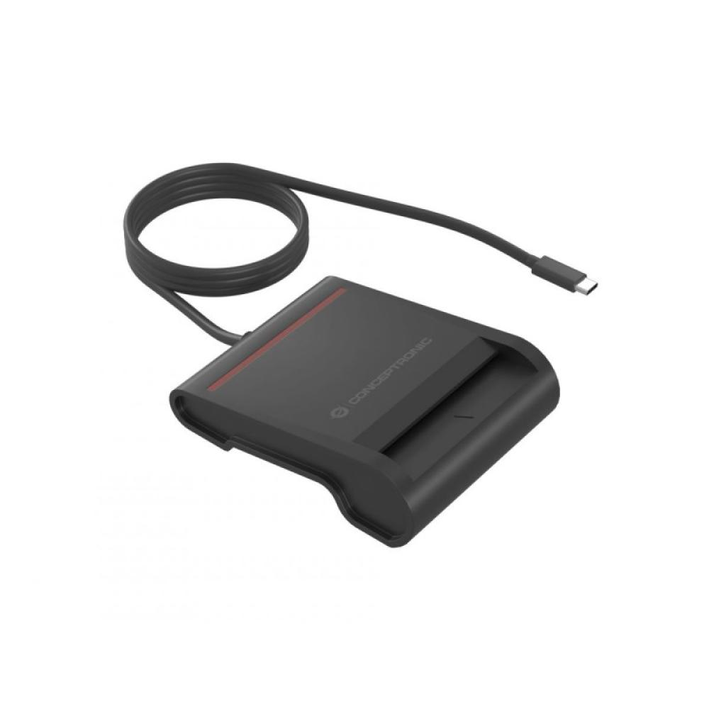 Conceptronic - SCR01BC lector de tarjeta inteligente Interior USB USB Tipo C Negro