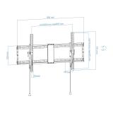 TooQ - LP4391T-B soporte para TV 2,29 m (90") Negro