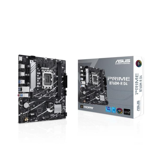 ASUS - PRIME B760M-R D4 Intel B760 LGA 1700 micro ATX