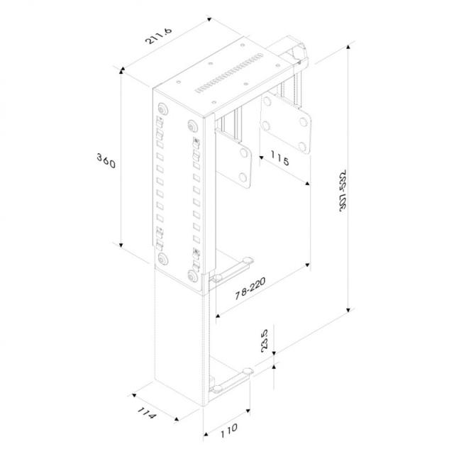 Neomounts - CPU-D100BLACK Soporte para CPU - máx 30 kg - universal
