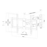 Neomounts - NM-W460BLACK Soporte de pared para TV 32-60" - movimiento completo
