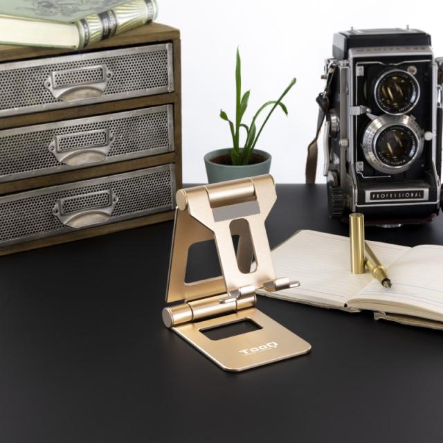 TooQ - Keops Soporte pasivo Teléfono móvil/smartphone, Tablet/UMPC Oro