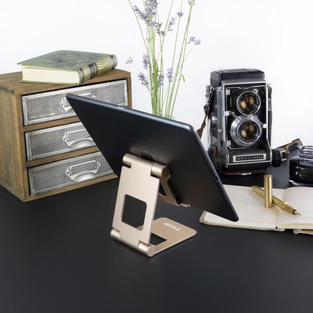 TooQ - Keops Soporte pasivo Teléfono móvil/smartphone, Tablet/UMPC Oro