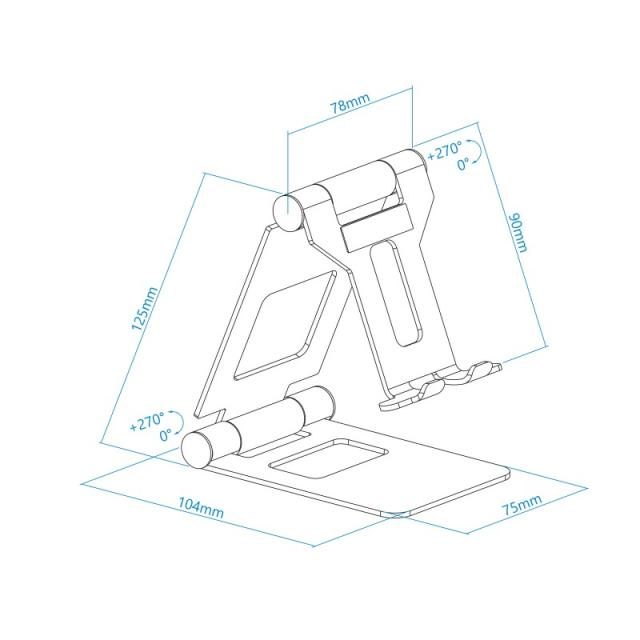 TooQ - Keops Soporte pasivo Teléfono móvil/smartphone, Tablet/UMPC Oro