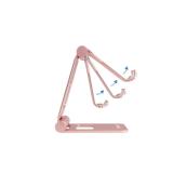 TooQ - Soporte de sobremesa ajustable para teléfono / tablet hasta 10”, Rosa Velvet