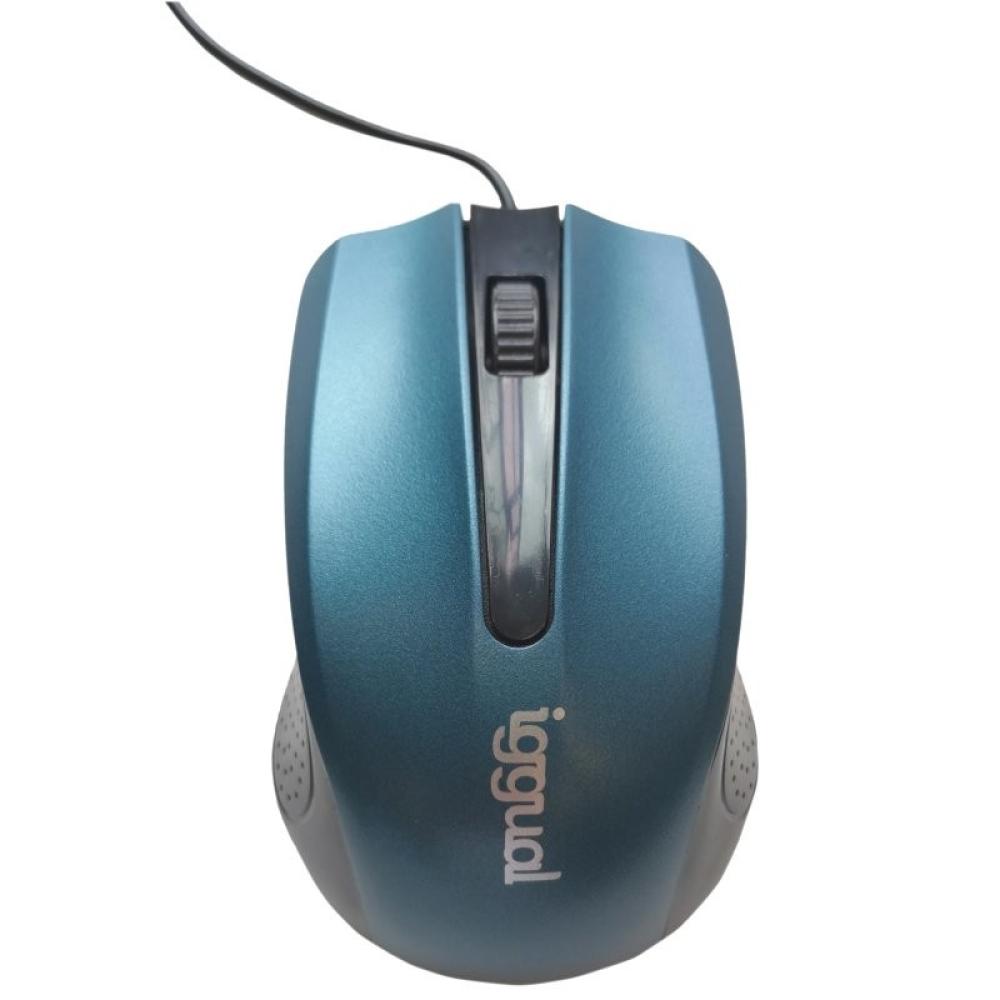 iggual - Ratón óptico COM-ERGONOMIC-RL-800DPI azul