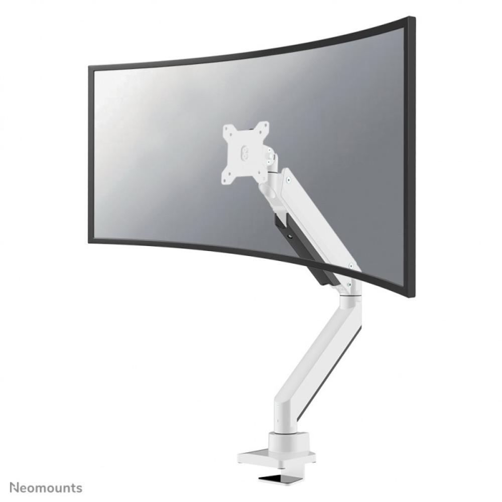 Neomounts - NM-D775WHITEPLUS Brazo de monitor 10-49" - resorte de gas - Topfix - Tope-a-180°