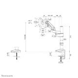 Neomounts - DS70-750BL1 Brazo de monitor 17-27" - resorte de gas