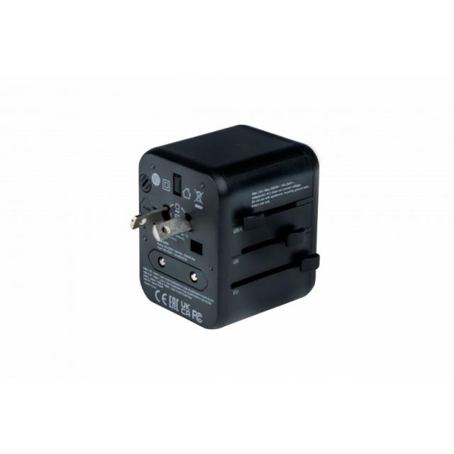 Verbatim - 49544 adaptador de enchufe eléctrico Universal Negro