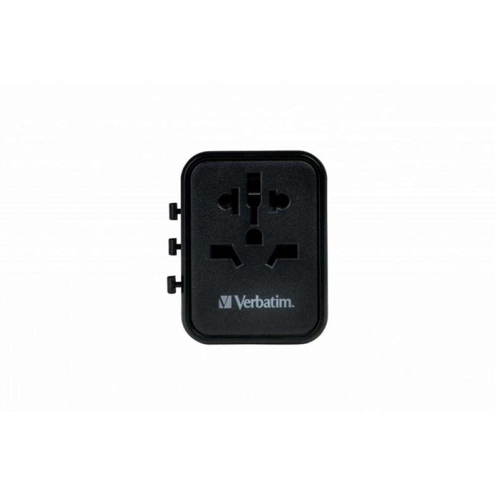 Verbatim - 49544 adaptador de enchufe eléctrico Universal Negro
