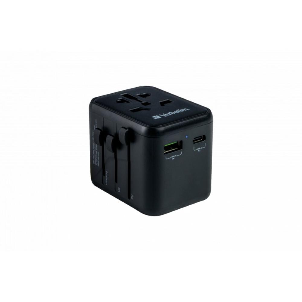Verbatim - 49544 adaptador de enchufe eléctrico Universal Negro