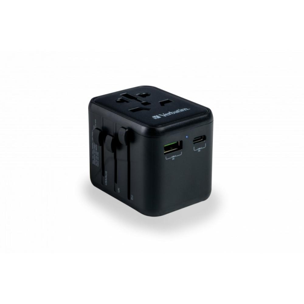 Verbatim - 49544 adaptador de enchufe eléctrico Universal Negro
