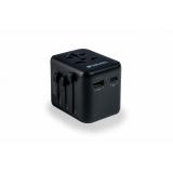 Verbatim - 49544 adaptador de enchufe eléctrico Universal Negro