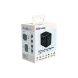Verbatim - 49544 adaptador de enchufe eléctrico Universal Negro