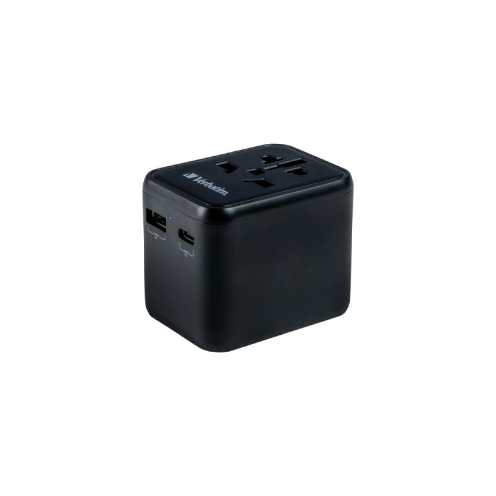 Verbatim - 49544 adaptador de enchufe eléctrico Universal Negro