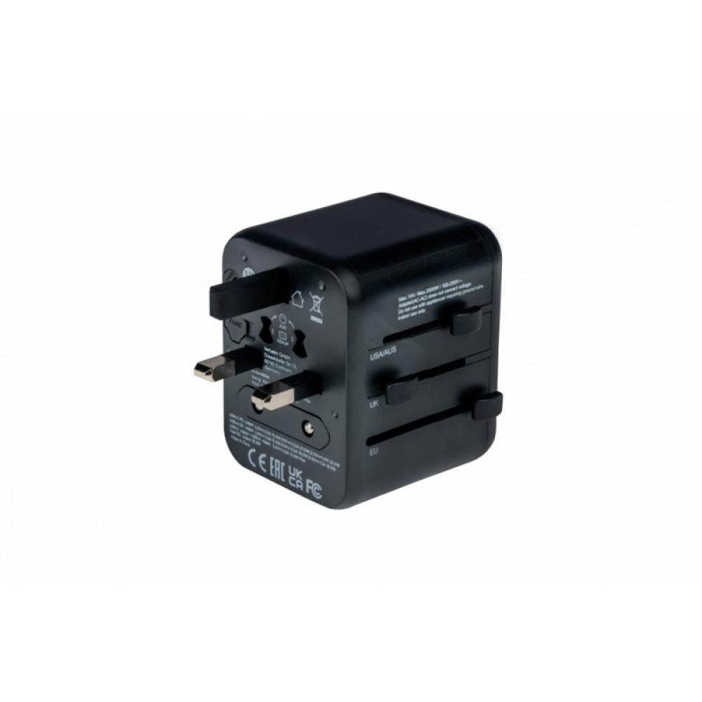 Verbatim - 49544 adaptador de enchufe eléctrico Universal Negro