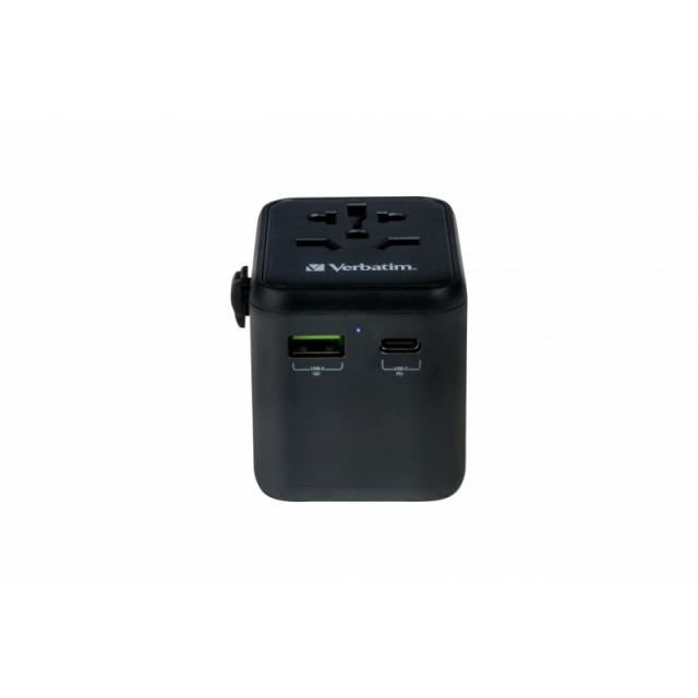 Verbatim - 49544 adaptador de enchufe eléctrico Universal Negro