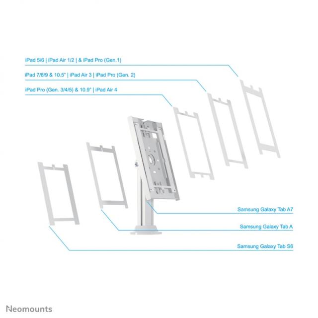 Neomounts - DS15-640WH1 Soporte de escritorio para tablet 9.7-11" - bloqueable