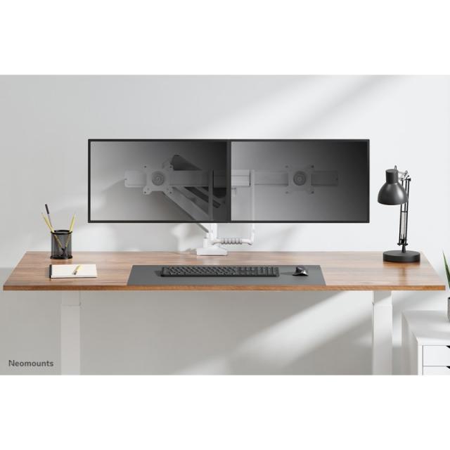 Neomounts - DS75-450WH2 Brazo de monitor 17-32" - resorte de gas - Topfix - Tope-a-180°