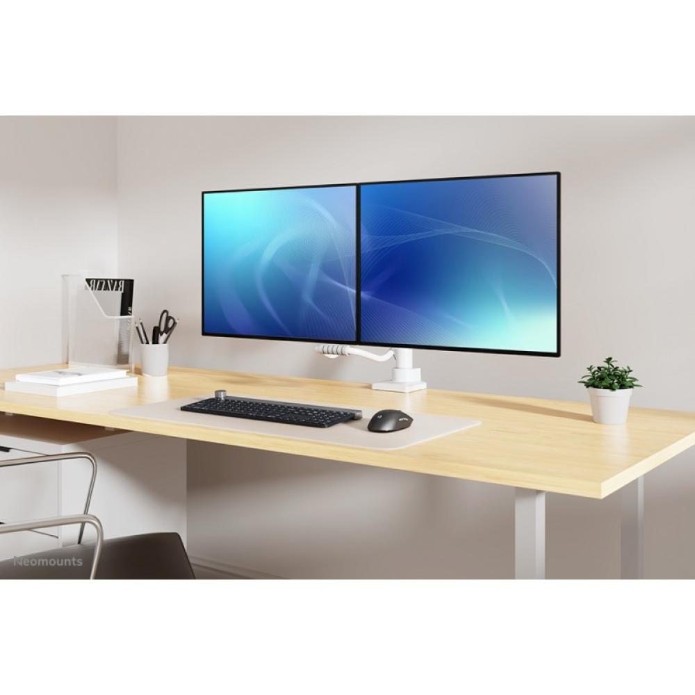 Neomounts - DS75-450WH2 Brazo de monitor 17-32" - resorte de gas - Topfix - Tope-a-180°
