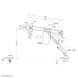 Neomounts - DS75-450WH2 Brazo de monitor 17-32" - resorte de gas - Topfix - Tope-a-180°