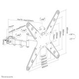 Neomounts - FL40-450BL14 Soporte de tubo para TV 32-55" - diá. 28-50 mm - movimiento completo
