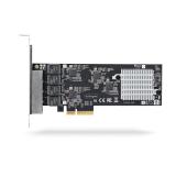 StarTech.com - Tarjeta PCI Express de Red Ethernet 4 Puertos NBASE-T 2,5G - NIC I225-V - Tarjeta de Red de 4 Puertos para Ordena