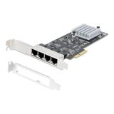 StarTech.com - Tarjeta PCI Express de Red Ethernet 4 Puertos NBASE-T 2,5G - NIC I225-V - Tarjeta de Red de 4 Puertos para Ordena