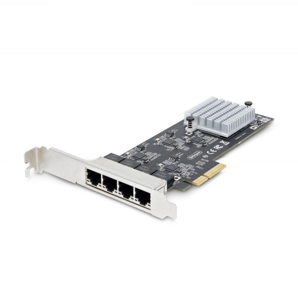 StarTech.com - Tarjeta PCI Express de Red Ethernet 4 Puertos NBASE-T 2,5G - NIC I225-V - Tarjeta de Red de 4 Puertos para Ordena