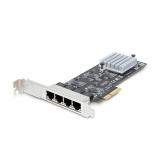 StarTech.com - Tarjeta PCI Express de Red Ethernet 4 Puertos NBASE-T 2,5G - NIC I225-V - Tarjeta de Red de 4 Puertos para Ordena