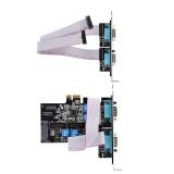 StarTech.com - Tarjeta Serie PCI Express de 4 Puertos DB9 - Serial RS232/RS422/RS485 - TAA - UART 16C1050 - ESD de Nivel 4 - con