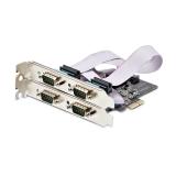 StarTech.com - Tarjeta Serie PCI Express de 4 Puertos DB9 - Serial RS232/RS422/RS485 - TAA - UART 16C1050 - ESD de Nivel 4 - con