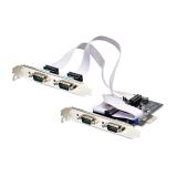 StarTech.com - Tarjeta Serie PCI Express de 4 Puertos DB9 - Serial RS232/RS422/RS485 - TAA - UART 16C1050 - ESD de Nivel 4 - con