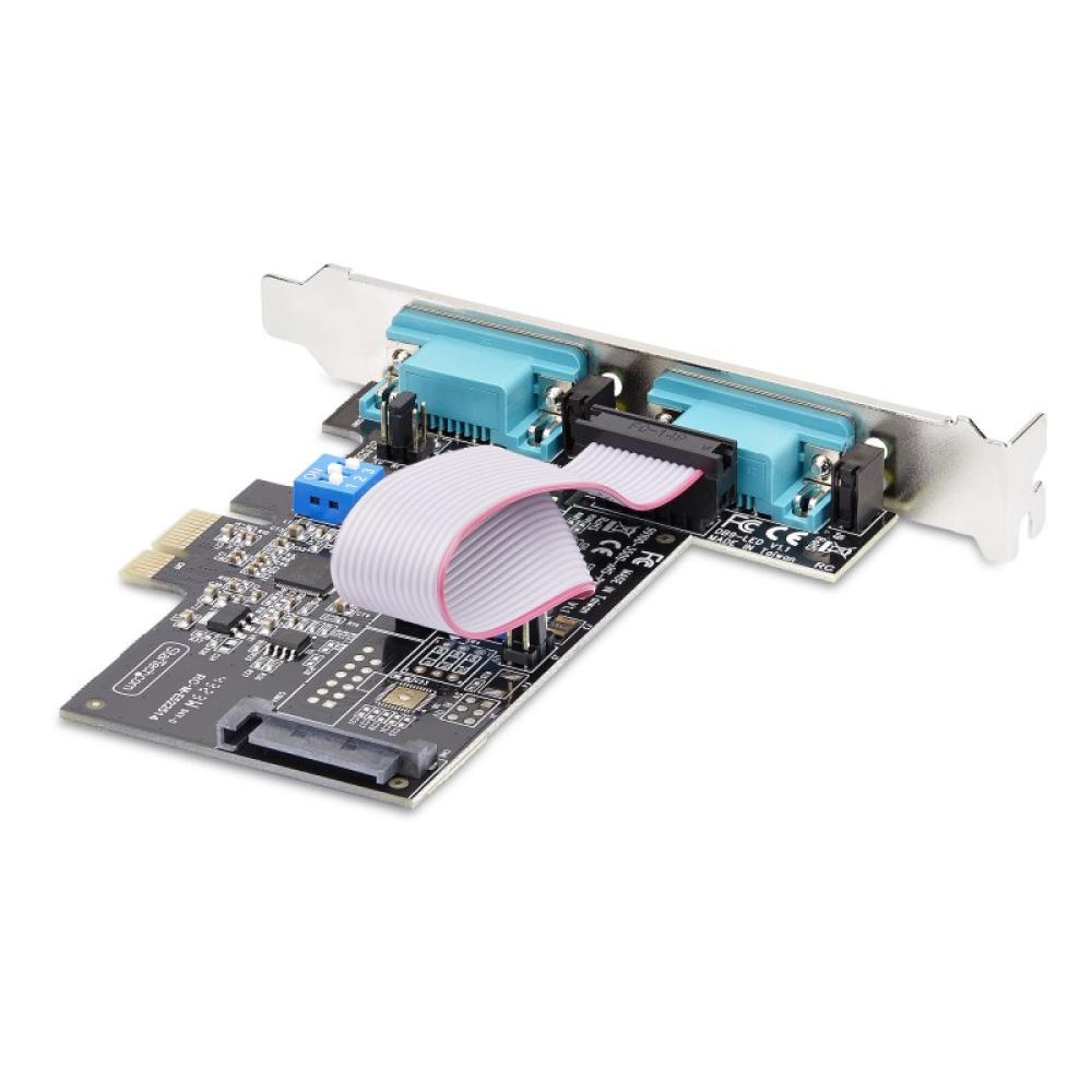 StarTech.com - Tarjeta Serie PCIe de 2 Puertos - Tarjeta Serial PCI Express de 2 Puertos DB9 RS232/RS422/RS485 -Incluye Brackets