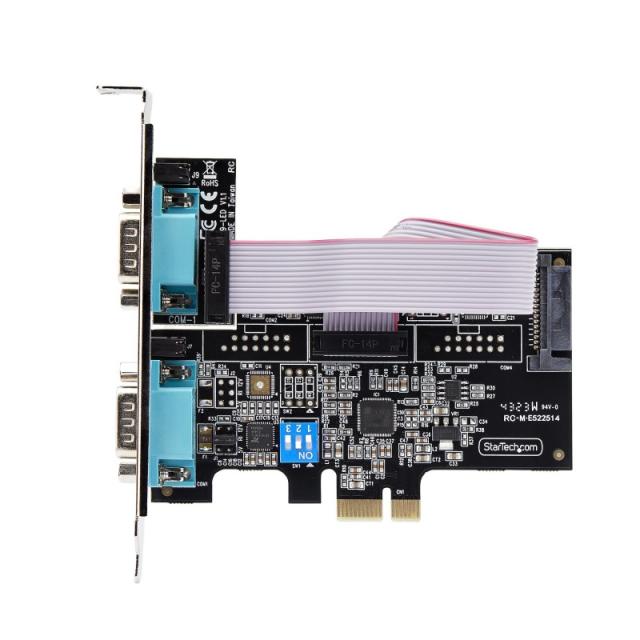 StarTech.com - Tarjeta Serie PCIe de 2 Puertos - Tarjeta Serial PCI Express de 2 Puertos DB9 RS232/RS422/RS485 -Incluye Brackets