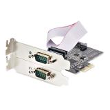 StarTech.com - Tarjeta Serie PCIe de 2 Puertos - Tarjeta Serial PCI Express de 2 Puertos DB9 RS232/RS422/RS485 -Incluye Brackets