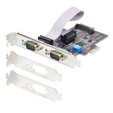 StarTech.com - Tarjeta Serie PCIe de 2 Puertos - Tarjeta Serial PCI Express de 2 Puertos DB9 RS232/RS422/RS485 -Incluye Brackets