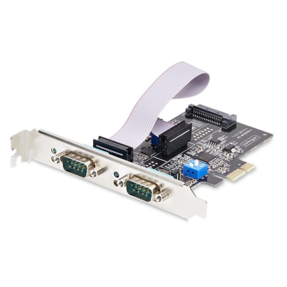 StarTech.com - Tarjeta Serie PCIe de 2 Puertos - Tarjeta Serial PCI Express de 2 Puertos DB9 RS232/RS422/RS485 -Incluye Brackets