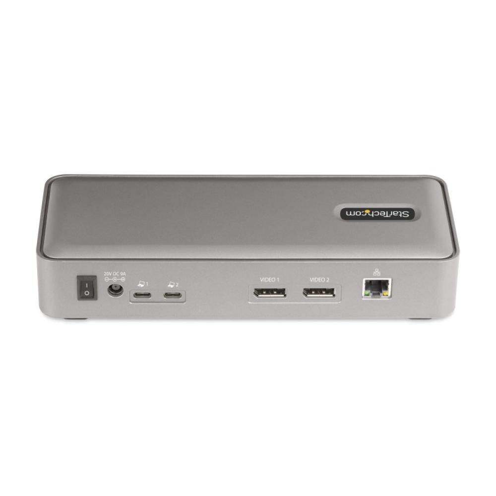 StarTech.com - Docking Station KVM USB-C para Portátil - Replicador de Puertos USB Tipo C para 2 Monitores DisplayPort 4K 60Hz -